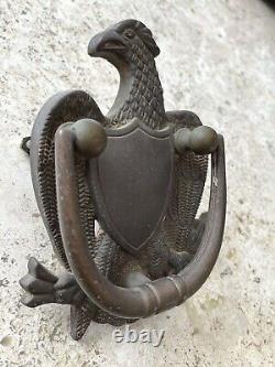 Antique 1922 Bronze American Eagle Architectural Salvage Doorknocker