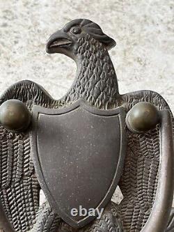 Antique 1922 Bronze American Eagle Architectural Salvage Doorknocker