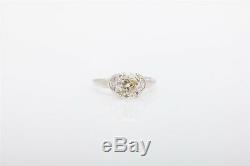 Antique 1930s $20,000 2.52ct Old Euro Diamond MOON CUT Platinum Wedding Ring