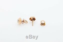 Antique 1930s ART DECO. 50ct Old Mine Cut Diamond 14k Gold Screwback Earrings