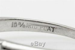 Antique 1940s 1.30ct Old Cut Genuine PINK Diamond Platinum Wedding Ring