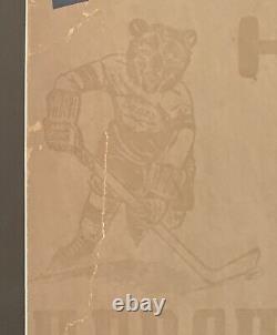 Antique 1962 Hershey Bears AHL Hockey Schedule Broadside Early Old Vintage 1960s