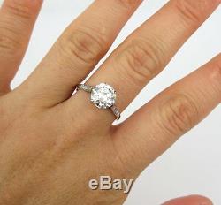 Antique 2.0ct Old European Cut Diamond & Platinum Engagement Ring Size 7.75
