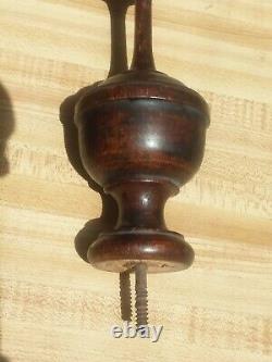 Antique 8 Turned Wood Grandfather Longcase Clock Finial Quite Nice! Old