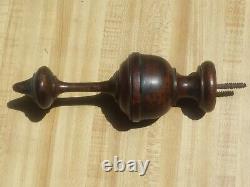 Antique 8 Turned Wood Grandfather Longcase Clock Finial Quite Nice! Old