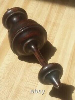 Antique 8 Turned Wood Grandfather Longcase Clock Finial Quite Nice! Old