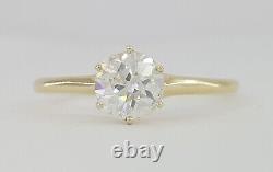 Antique Art Deco 0.69 ct Old European Cut Diamond Solitaire Engagement Ring GIA