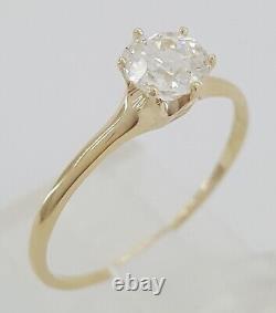 Antique Art Deco 0.69 ct Old European Cut Diamond Solitaire Engagement Ring GIA
