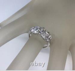 Antique Art Deco Old European Cut Diamond Engagement Ring Solid Platinum