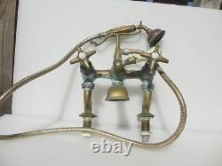 Antique Brass & Bath Mixer Taps Architectural Vintage Shower Head Old Porcelain