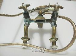 Antique Brass & Bath Mixer Taps Architectural Vintage Shower Head Old Porcelain