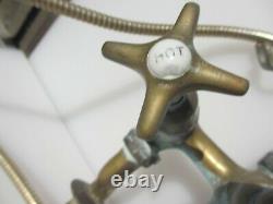 Antique Brass & Bath Mixer Taps Architectural Vintage Shower Head Old Porcelain