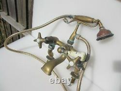 Antique Brass & Bath Mixer Taps Architectural Vintage Shower Head Old Porcelain