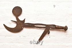 Antique CONGO old African knife Prestige Sword Weapon Ngulu Ngmabe 25 VTG