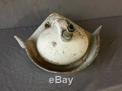 Antique Cast Iron White Porcelain Corner Bath SInk Old Standard Vtg 217-19E