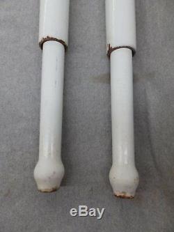 Antique Cast Iron White Porcelain Farmhouse Sink Legs Old Vtg Hardware 1285-16