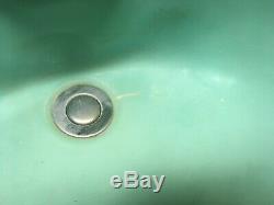 Antique Ceramic Aqua Marine Green Wall Mount Bath Sink Old Vtg Kohler 45-19E