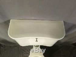 Antique Ceramic White Porcelain JL Mott Latona Toilet Kidney Tank Old Vtg 23-20E