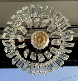 Antique Crystal Chandelier Stunning Old Excellent Quality