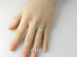 Antique Diamond Engagement Ring Solitaire Art Deco Platinum Old European Cut