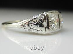 Antique Diamond Ring Vintage Art Deco Double Old Mine Toi et Moi 18K 14K