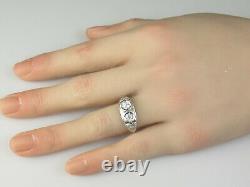 Antique Diamond Ring Vintage Art Deco Double Old Mine Toi et Moi 18K 14K