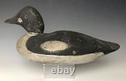 Antique Duck Decoy c. 1915 Mason Goldeneye Drake, Glass Eye Model with Old Repaint