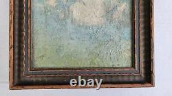 Antique Early American Old Tonalist Landscape Art Deco Atmospheric Oil Painting