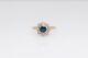 Antique Edwardian 1.25ct Natural Blue Sapphire Old Euro Diamond 14k Gold Ring