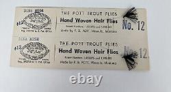 Antique F B The Pott Trout Flies Hand Woven Hair (Dina Mite) (New Old Stock)