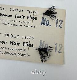 Antique F B The Pott Trout Flies Hand Woven Hair (Dina Mite) (New Old Stock)