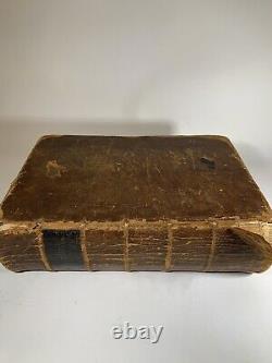 Antique Family Bible American Bible Society 1849 Old and New Testaments Historic