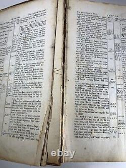 Antique Family Bible American Bible Society 1849 Old and New Testaments Historic