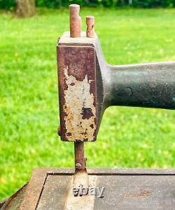 Antique German Small Sewing Machine Childs 11x7x7 8lbs Vintage Unique Old