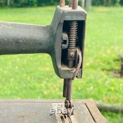 Antique German Small Sewing Machine Childs 11x7x7 8lbs Vintage Unique Old