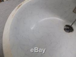 Antique JL Mott Vitreous China Marble Sink Wash Basin Old Vtg Plumbing 1011-16