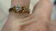 Antique Ladies 14k Rose Gold 45 Pt Old Mine Cut Diamond Engagement Ring Sz 6 1/4