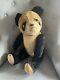 Antique Large Old Teddy Bear Panda Mohair Jointed Wood Wool Vintage