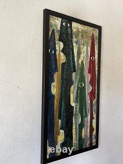 Antique Modern Cubism Expressionist Oil Painting Old Vintage Cubist Abstract 62