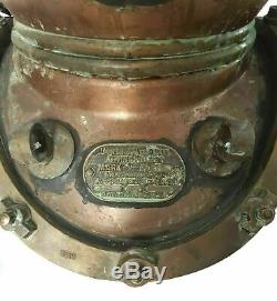 Antique Morse 18 Diving Old Vintage Boston MARK VI Navy Deep Sea Divers Helmet