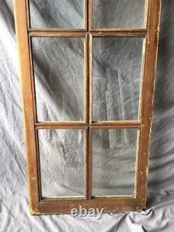 Antique Oak 8 Lite Casement Window Cabinet Old Shabby Vintage Chic 22X64 322-18C