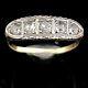 Antique Old European Cut Diamond 18k Gold Five Stone Band Ring Anniversary Gift