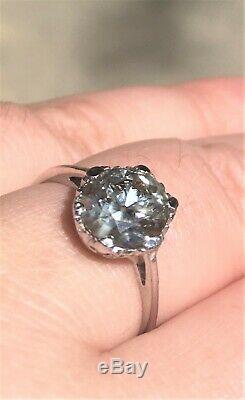 Antique Old Mine Cut Diamond Ring 1.95cts. K VS LOW RESERVE Art Deco