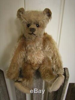 Antique Old Mohair Steiff Teddy Bear Ff Button Rare 8 Inches