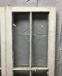 Antique Pair 6 Lite Casement Window 16x61 Vintage Shabby White Old Chic 159-23B