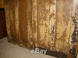 Antique Pair Carved Mexican Old Doors-Vintage-Primitive-Rustic-Wood-44x86 in