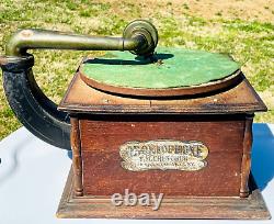 Antique Phonograph Odontophone Louisville Kentucky Vintage Old Record Player