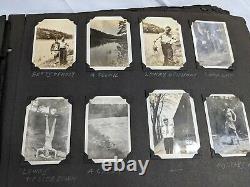 Antique Photo Album with Old Family and Various Vintage Attractions 1900-1940+