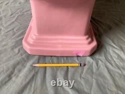 Antique Rose Du Berry Pink Low Boy Deco 1 Piece Toilet Old Vtg Standard 174-22E