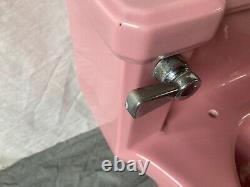 Antique Rose Du Berry Pink Low Boy Deco 1 Piece Toilet Old Vtg Standard 174-22E